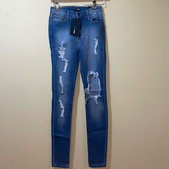 Women’s New Fashion Nova Glistening Jeans - Picture 3 of 6